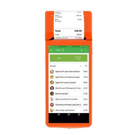 Portable Handheld POS PDA Terminal Thernal Printer 3G Internet with GPS 58mm wifi Android 8.1 Rugged Industrial Barcode Printers ,Fast Printing