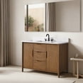 thumbnail image 3 of Vanity Art 48" Freestanding Bathroom Vanity with Integrated Finger Pull Doors and Engineered Stone Top, 3 of 6