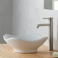 thumbnail image 4 of KRAUS 15 1/2-inch Modern Art White Porcelain Ceramic Bathroom Vessel Sink and Ramus™ Faucet Combo Set with Pop-Up Drain, Satin Nickel Finish, 4 of 13