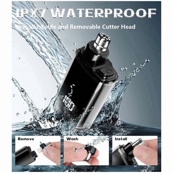 Nose Hair Trimmer for Men Nose Ear Hair Trimmer Portable Digital Display Ear Nose Hair Clipper Rechargeable Hair Trimmer