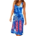 thumbnail image 4 of SMihono Robe Maxi Bohème d'Été pour Femmes Grande Taille Mode pour Femmes à Col Rond Sans Manches Robe Chandail Imprimée Robe de Plage Évasée, 4 of 6