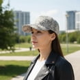 thumbnail image 6 of Jiibva Snakeskin-Leather Baseball Cap Unisex Casual Dad-Hat Adjustable Snapback for Women Men Street Trend Casual Sunscreen Caps, 6 of 7
