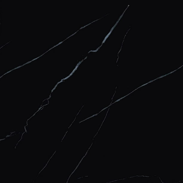 VEELIKE Peel and Stick Vinyl Floor Tiles 12''x12'' Black Marble Flooring Tiles Self Adhesive
