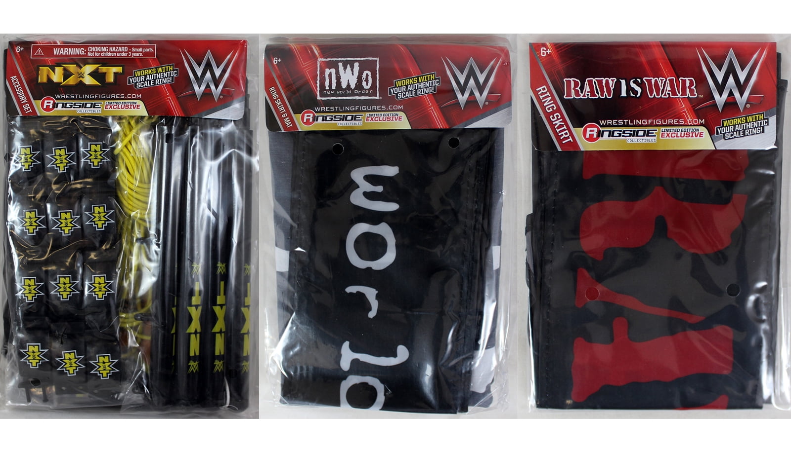 Package Deal Nxt Upgrade Pack Raw Is War N W O Ring Skirt Mat Authentic Scale Wrestling Ring Accessories Walmart Com