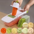 thumbnail image 5 of 8-in-1 Vegetable Chopper with Stainless Steel Blades & Storage Container, 8 Interchangeable Blades for Slicing, Dicing, Shredding, Easy to Clean & Store, Ideal for Home Kitchens, Meal Prep &, 5 of 5
