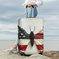 thumbnail image 5 of Cauagu American Flag Butterfly Wall Print Travel Luggage Cover,Travel Dust-proof Suitcase Cover Softside Suitcase Protector for 18-32inch,Not Included Suitcase, 5 of 8