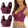 thumbnail image 2 of Pimfylm Bras For Women No Underwire Comfortable Bras For Women Sleep Bras For Women Purple M, 2 of 5