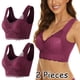 thumbnail image 4 of Pack de 2 sujetadores de encaje para mujer talla grande: sin aros, copa 3/4, tirantes fijos, cómoda mezcla de nylon y spandex, 4 of 8