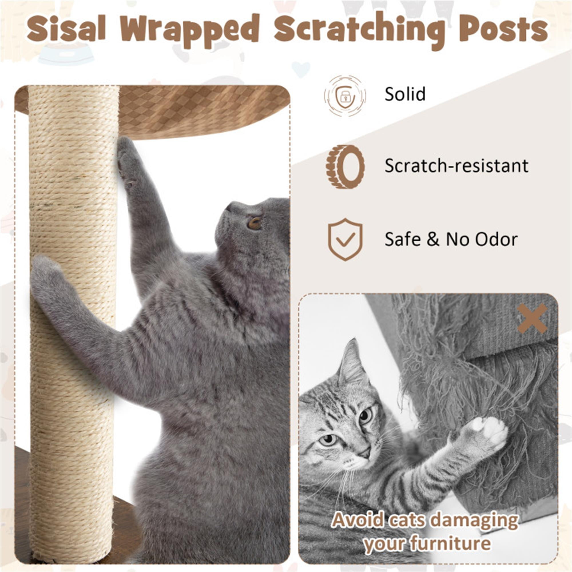 Pefilos 53" Modern Cat Tree Tower for Indoor Cats, Multi-Level Cat Condo with Scratching Posts, Perch, Washable Removable Cushions, Cat Tree House, Brown Pefilos 53" Modern Cat Tree Tower for Indoor Cats, Multi-Level Cat Condo with Scratching Posts, Perch, Washable Removable Cushions, Cat Tree House, Brown
