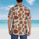 thumbnail image 4 of Fotbe Pinecone Autumn Pattern Camisa Hawaiana para Hombre Unisex – Camisa Casual de Verano con Botones de Manga Corta de Algodón y Lino,Medium, 4 of 7