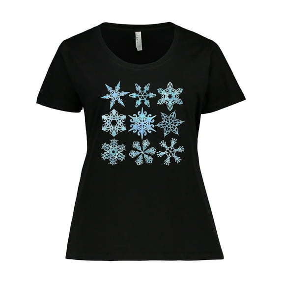 Inktastic Winter Snowflakes Women's Plus Size T-Shirt