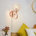 thumbnail image 3 of de pared de cristal de moderno E27 Lámpara de pared dorada Pantalla Iluminación de pared para dormitorio Pasillo de noche Pasillo Inter Estilo 1 Salvador lámpara de pared, 3 of 9