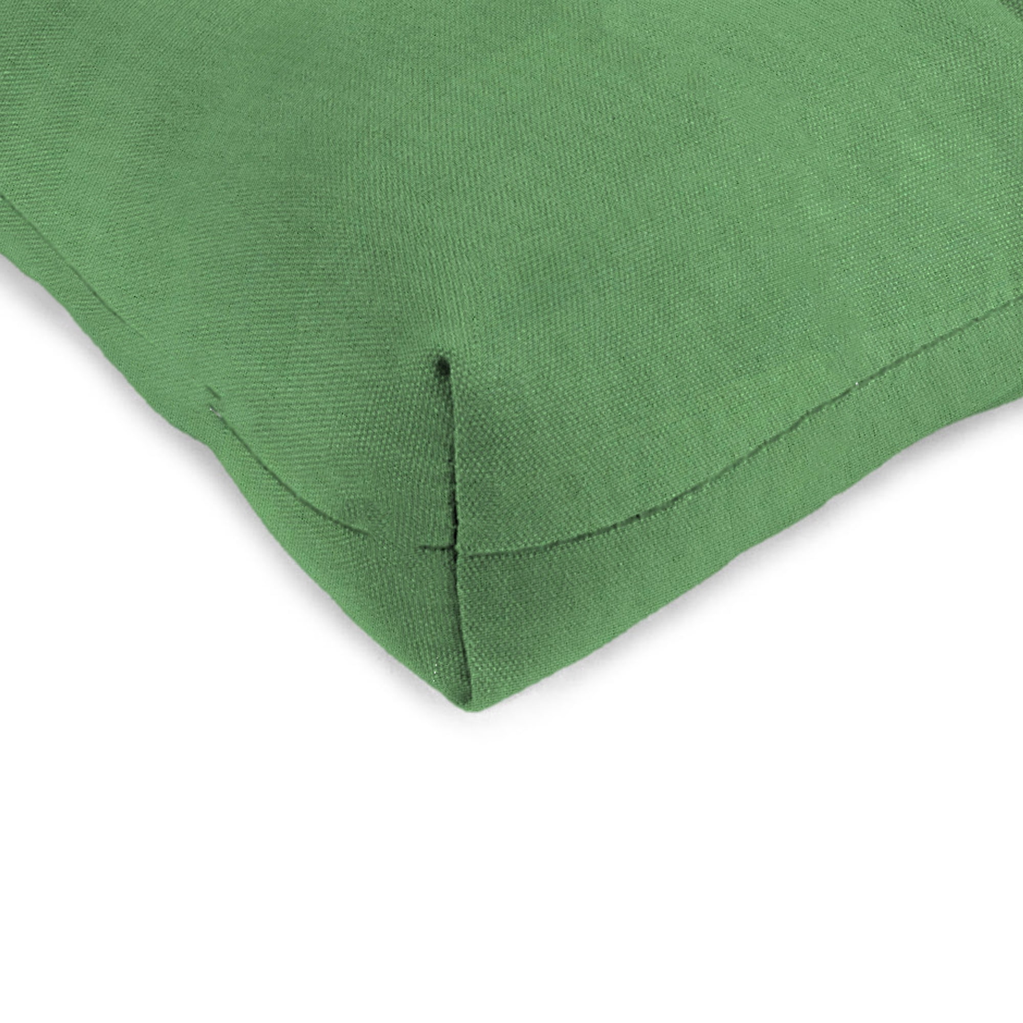 Jordan Manufacturing 19" x 19" Canvas Cucumber Green Solid Square Tufted Outdoor Wicker Seat Cushion with Rounded Back Corners (2 Pack)