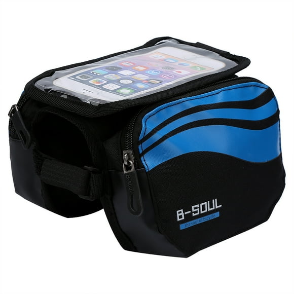 Yosoo Sac de Cadre de Bicyclette Imperméable 3 Couleurs, Sac Tube Supérieur pour Tête avant de Vélo, Accessoires pour Téléphone Cellulaire, Sac de Cadre de Bicyclette, Sac de Bicyclette