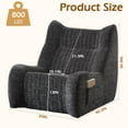 thumbnail image 7 of Bean Bag Chair for Adults with Armrests - Oversized Comfy Beanbag Lounge Lazy Floor Sofa Accent Chair for Living Room, Bedroom (Gray), 7 of 7
