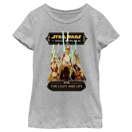 Girl s Star Wars The High Republic Jedi For Light and Life Graphic Tee Athletic Heather X Small
