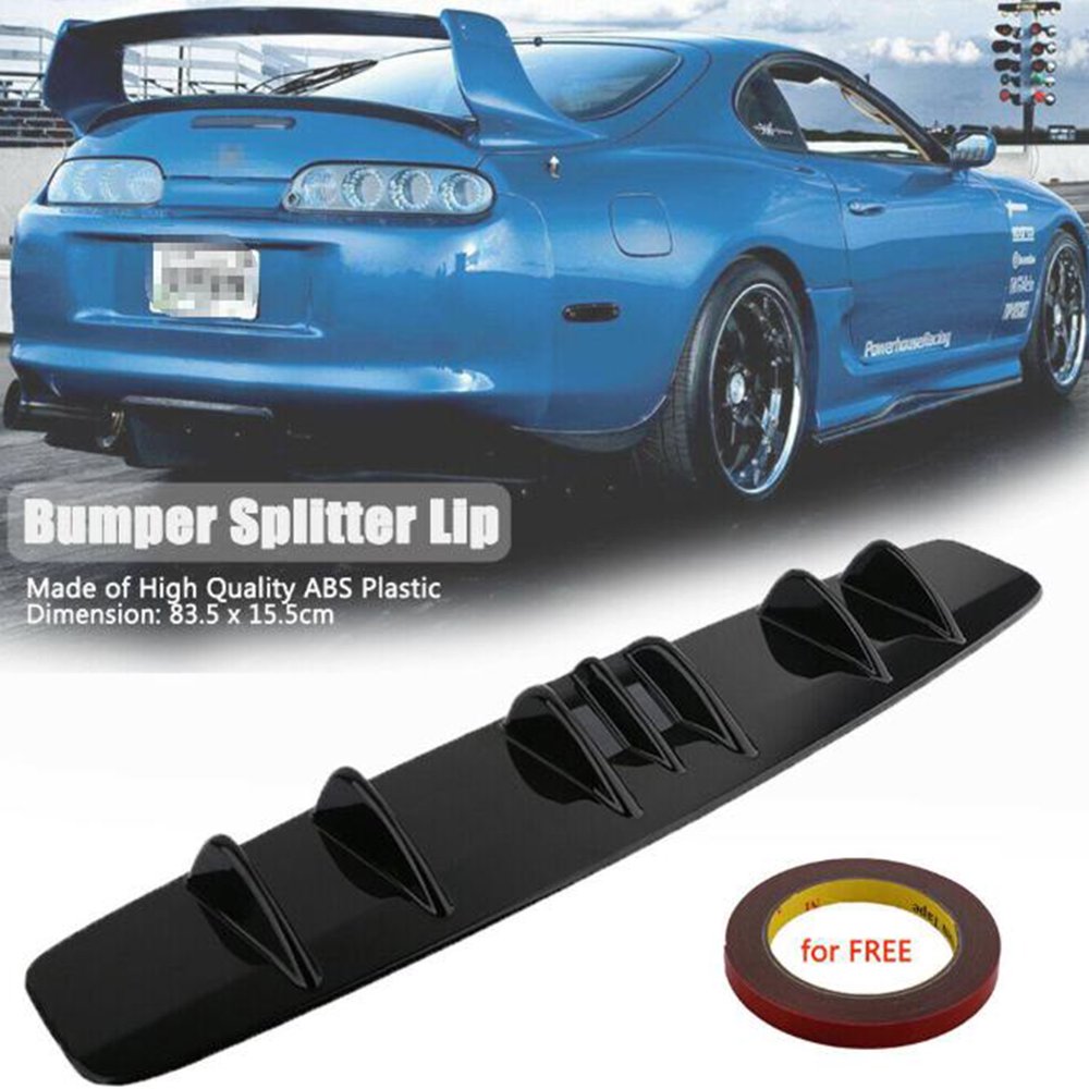CAROMIO Universal Car Rear Spoiler 7wing Shark Fin Rear Bumper