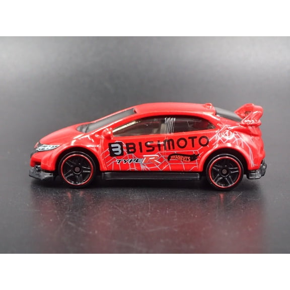 Open Box 2011-2016 HONDA CIVIC TYPE R BISIMOTO RED 1:64 SCALE DIORAMA DIECAST MODEL CAR
