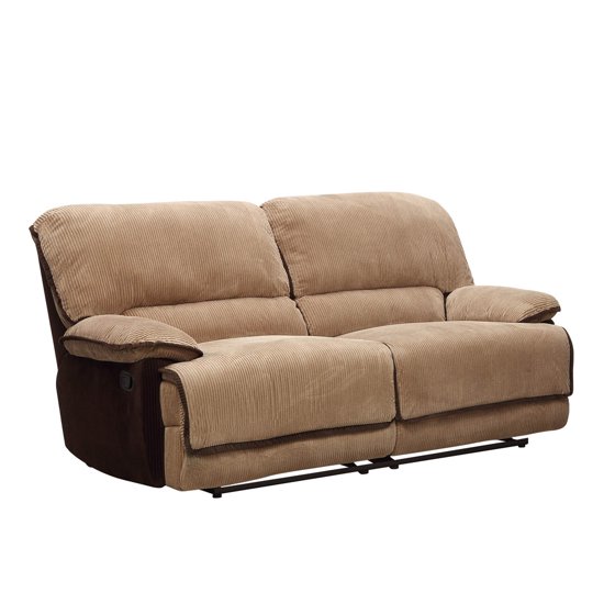 Homelegance Grantham Double Reclining Sofa in Chocolate & Brown