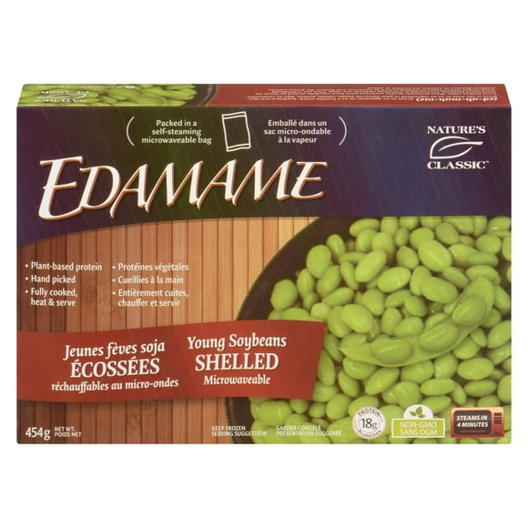 Natures Classic Young Edamame Shelled Soybean, 454g microwavable