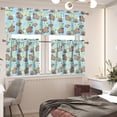 thumbnail image 2 of Yuyamidu Capybara Print Kitchen Curtain Valance and Tiers 3 Panel Set Cute Blackout Curtains for Bedroom Easy to Install Contemporary Trendy Valances Home Decor, 2 of 5