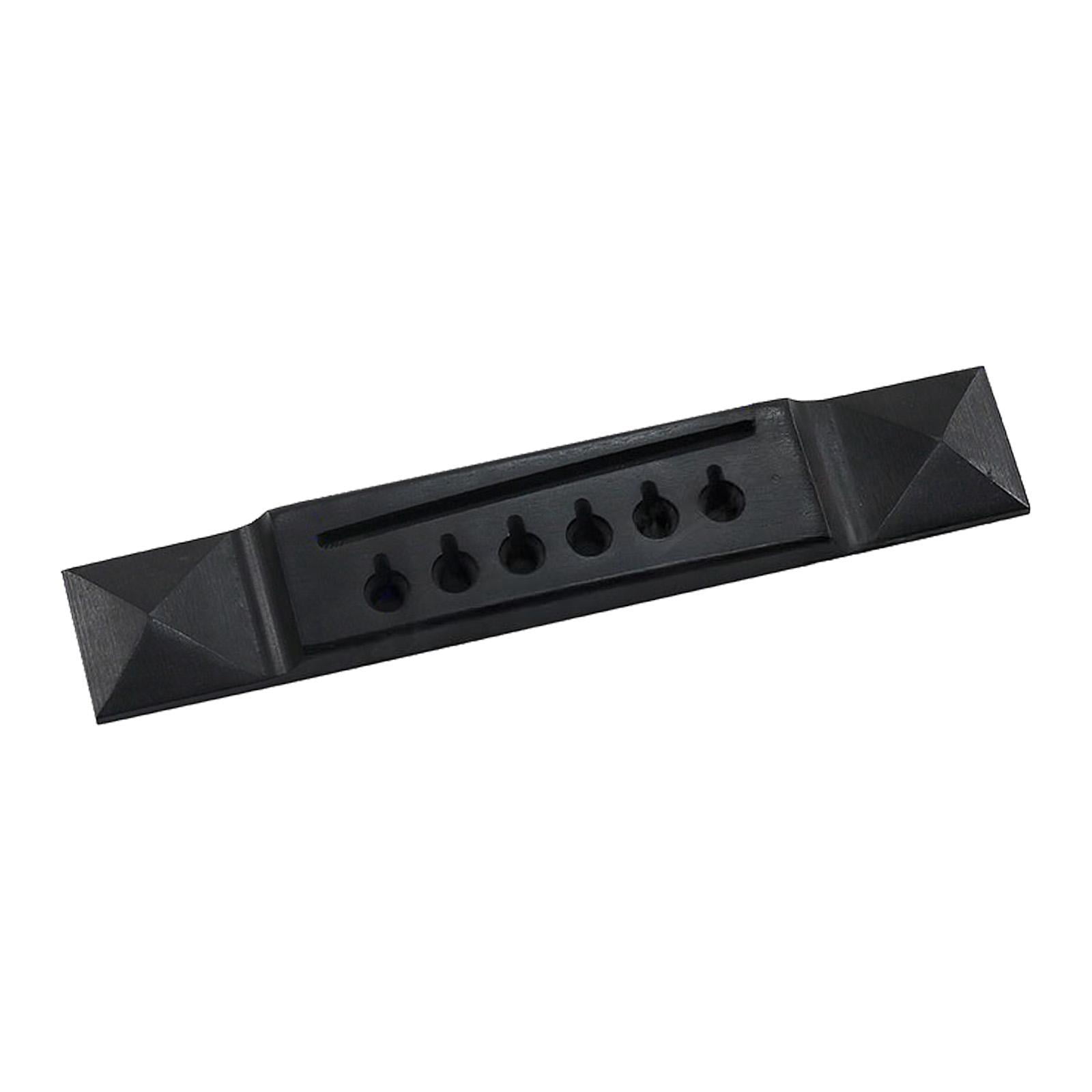 QSTDGVPW Acoustic Guitar Bridge Wood Universal Pyramid Saddle Musical Instrument Part for 3A Ebony