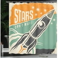 thumbnail image 4 of Ambesonne Outer Space Shower Curtain, Stars Writing, 69"Wx84"L, Multicolor, 4 of 5