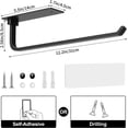 thumbnail image 5 of Paper Towel Holder - Self-Adhesive or Drilling, Matte Black, Upgraded Aluminum Kitchen Roll Dispenser Under Cabinet, Lighter but Stronger Than Stainless Steel!, 5 of 6
