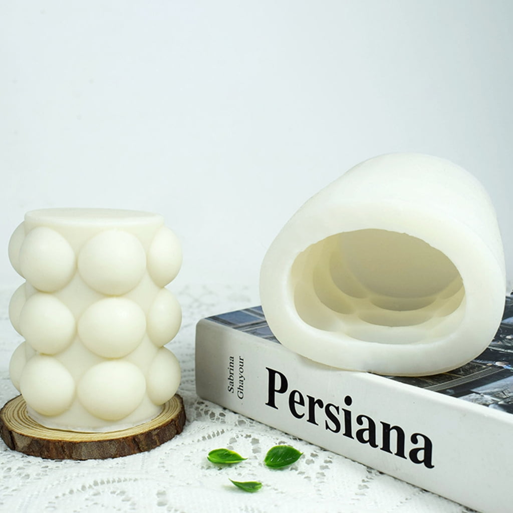 Geemin Cylinder Candle Molds Silicone Mold for Candle Making Decorations Candle Moulds