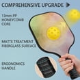 thumbnail image 2 of Pickleball Paddles Set Of 2, Fiberglass Surface, Fluid Smoke Aurora Art Style, 4 Balls & Bag, 2 of 5