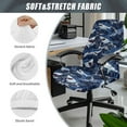 thumbnail image 6 of Renewold Shark Sea Wave Office Chair Cover Spandex Computer Desk Chair Cover Anti-slip Decorative High Back Chair Slipcover with Elastic Bottom Home Office Decor, L, 6 of 7