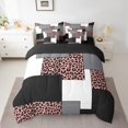 thumbnail image 3 of Black Striped 7 Pcs Comforter Set for Teens Youth,Geometric Bed in A Bag King,Leopard Texture Bedding Sets,Abstract Art Reversible Bed Sets with Sheet Set Microfiber, 3 of 5