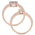 thumbnail image 4 of Everly Women's Morganite 10k Rose Gold Bridal Set, 4 of 9