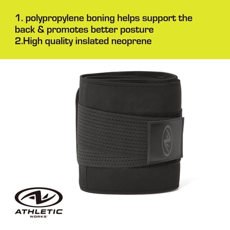 ATHLETIC WORKS WAIST TRAINER LXL WITH COMPRESSION SUPPORT WAIST RANGE 33IN TO 44IN FOR SCULPT & STRENGTHEN YOUR CORE