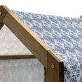 thumbnail image 4 of Blue and White Pet House, Abstract Tie Dye Effect Ikat Shibori Pattern in Bohemian Fashion, Outdoor & Indoor Portable Dog Kennel with Pillow and Cover, 5 Sizes, Navy Blue and White, by Ambesonne, 4 of 4
