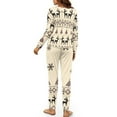 thumbnail image 3 of Yuyamidu Reindeer Women Pajama Set of 2 Womens Long Sleeve Pjs Sets Christmas Pjs with Pockets Stretchy Round Neck Sleepwear Size 2XL Snowflake Nightwear, 3 of 7