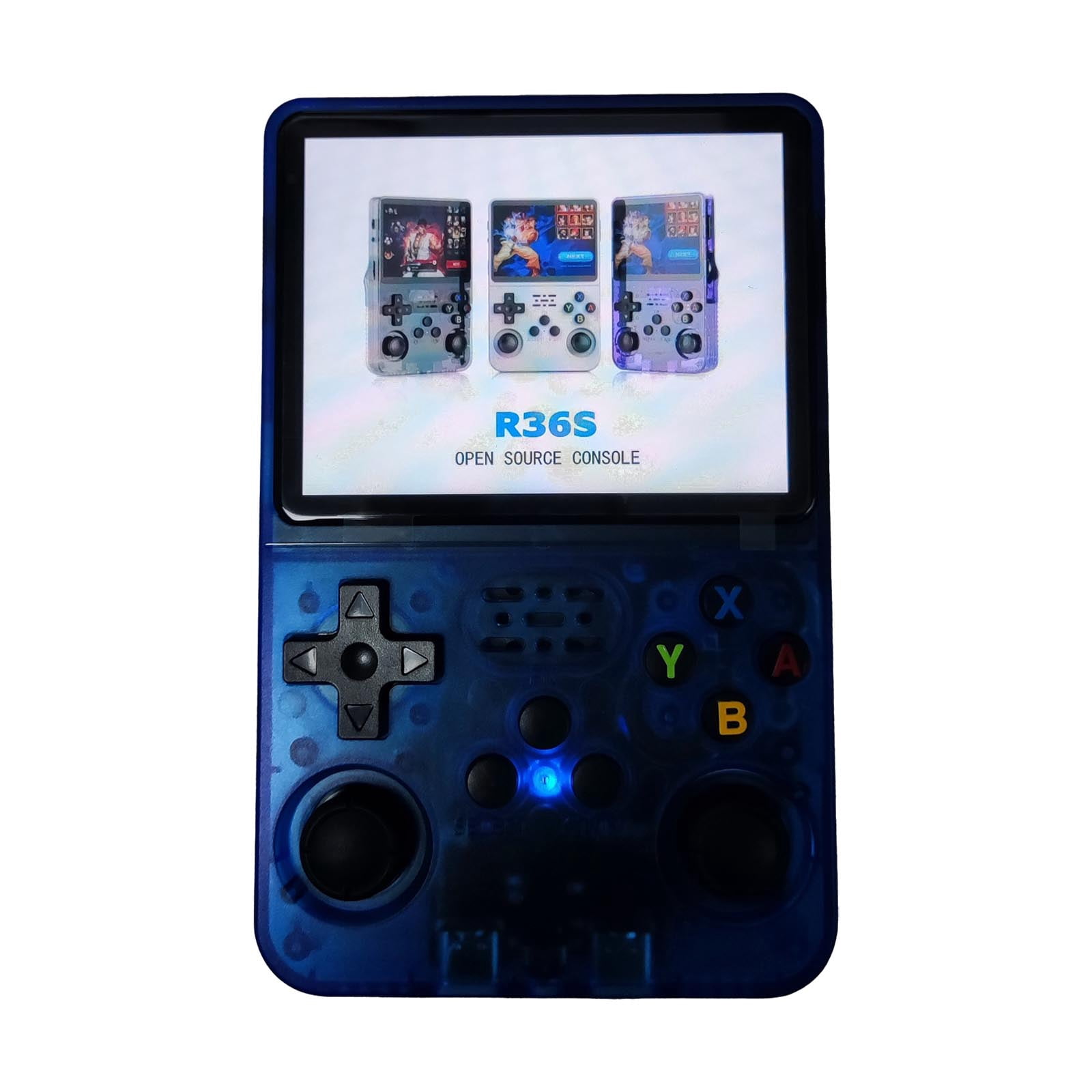 R36S Open Source Retro Handheld Blue64G: Large Screen, Long-Lasting Big Battery