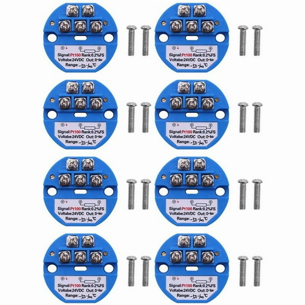8X RTD PT100 Transmisor de Temperatura DC24V Menos 50 - 100 Grados Salida 0-10V