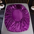 thumbnail image 5 of WONESION Satin Sheet Set 3 Piece Hotel Soft Sikly Deep Pocket Bed Sheets,Twin,Purple, 5 of 5