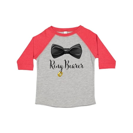 

Inktastic Ring Bearer- Black Bow Tie Gift Toddler Boy Girl T-Shirt