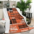 thumbnail image 3 of Cincinnati Splicing Travel Throw Blanket Gift for Men Women,Flannel Cincinnati Blanket for Sofa Bed Sofa Living Room Chair,Football Team Throw Blanket 50"x60", 3 of 5