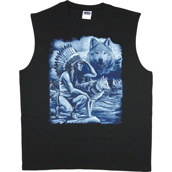 Men's Cut Off Shirts Wolf Wolves T-shirt Sleeveless Muscle Tee Shirt