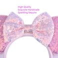 thumbnail image 2 of Diadema WW-WONDERFULWORLD con orejas de ratón unisex con lazo y copo de nieve, 2 of 6