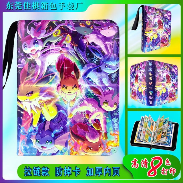 Nuevo juego de cartas de batalla de dibujos animados de Pokémon, carpeta con cremallera, soporte para tarjetas, colección de tarjetas de juego Cas Vmax, juguetes de regalo
