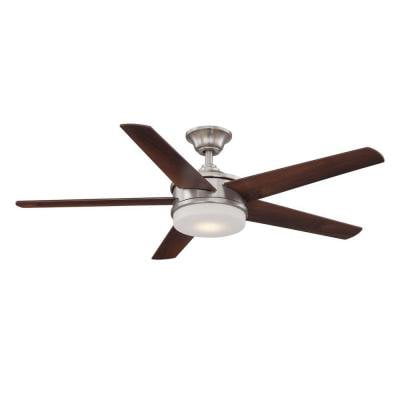 Home Decorators Collection Davrick 52 In Brushed Nickel Led Ceiling Fan W Remote Com - Home Decorators Collection Ceiling Fan Light Not Working