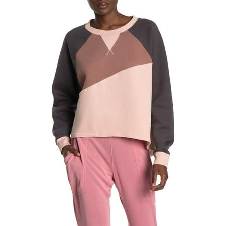 FREE PEOPLE Womens Pink Long Sleeve Crew Neck Sweater Size: XS