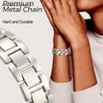 thumbnail image 3 of Dwitch iWatch Bands for Women Compatible with Apple Watch Band 38mm 40mm 41mm Adjustable Metal Band Cowboy Steel Chain Bracelet for iWatch Series 9/8/7/6/5/4/3/2/1/SE,Starlight, 3 of 8