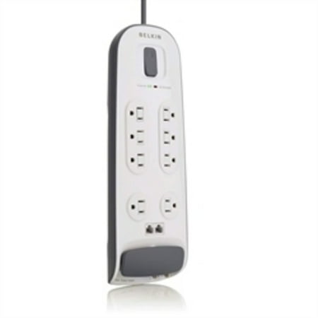 Belkin Office Series Surge Suppressor - Belkin 8-outlet Surge Protector with 6 ft Power Cord with Telephone Protection - surge protector - 1.875 kW
