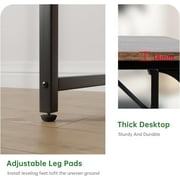 32 inch Computer Desk, Study Writing Table for Small Space, Save Space Office Desk with Metal Legs, Modern Steel Frame Wood PC Workstation for Home Office, Vintage