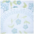thumbnail image 4 of Better Trends 102" x 110" Bedspread For Queen Size Bed 100% Cotton Soft & Breathable Bedding Luxurious Floral Design, Machine Washable (Blue) Bloomfield Collection, 4 of 6